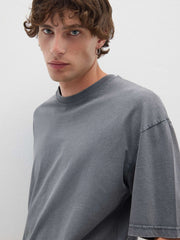 OVS Grey Pure Cotton Boxy Fit T-Shirt