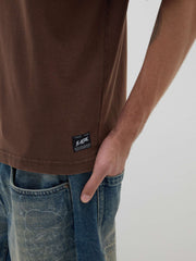 OVS Brown Boxy Fit Pure Cotton T-Shirt
