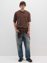 OVS Brown Boxy Fit Pure Cotton T-Shirt