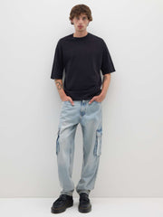 OVS Black Pure Cotton Boxy Fit T-Shirt