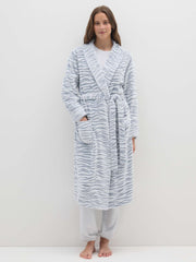OVS Multicolour Dressing Gown With Belt And Pockets