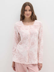 OVS Pink Pure Cotton Regular Fit Pyjamas With Buttons