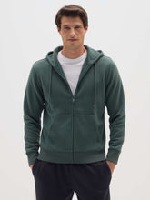 OVS Green Cotton-Blend Zip-Up Hoodie, Regular Fit