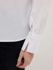 OVS White pure cotton regular fit shirt with ribbon collar