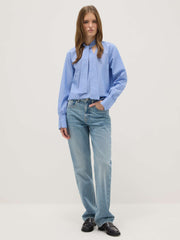 OVS Multicolour striped shirt in pure cotton regular fit with band collar