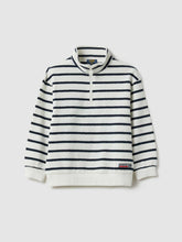 OVS Kids' White Striped Sweatshirt with Half-Zip