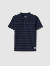 OVS Regular fit blue striped pure cotton polo shirt for boys