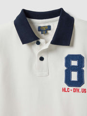 OVS Children's white pure cotton regular fit polo