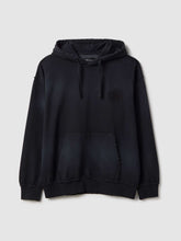 OVS Black cotton blend oversized fit hooded sweatshirt