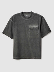 OVS Grey pure cotton regular fit T-shirt with pocket