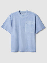 OVS Light blue pure cotton regular fit t-shirt with pocket