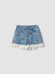 OVS Pure Cotton Shorts With Embroidery