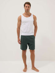 OVS Green Cotton-Blend Regular-Fit Pyjama Shorts