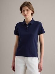 OVS Blue Regular Fit Organic Cotton Polo Shirt