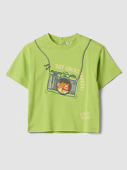 OVS Green Short-Sleeve Pure Cotton T-Shirt