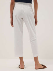 OVS White Pure Cotton Chino Trousers, Regular Fit