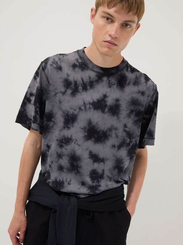 OVS Pure Cotton T-Shirt With Tie-Dye Print