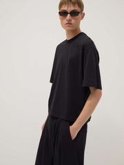 OVS Black Pure Cotton Short-Sleeve T-Shirt
