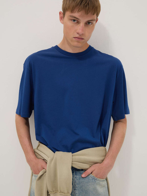 OVS Blue Pure Cotton Short-Sleeve T-Shirt