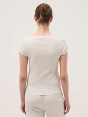 OVS White Short-Sleeved Stretch T-Shirt