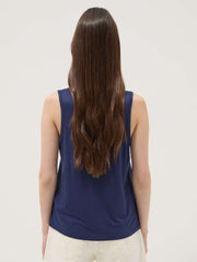 OVS Brown Stretch Viscose Tank Top, Regular Fit