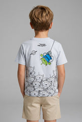 OVS Grey Pure Cotton Toy Story Graphic T-Shirt For Boys