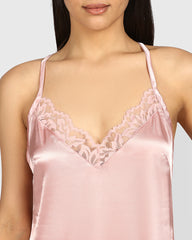 La Senza Sexy Sleep Satin Slip ROYAL PINK / M