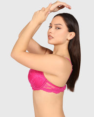 La Senza Obvious Hello Sugar Plunge Bra Dark Pink / 34B