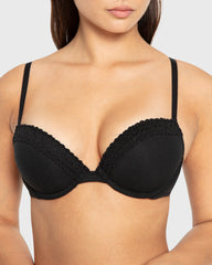 Rx Pu Pl Fit Update - Ctn With Cozy Trim Tuxedo Black / 34B