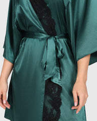 La Senza Sexy Sleep Robe Dark Green / S-M