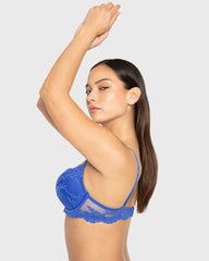 Hs Pu Pl Bc Opulent Lace Cup With Lace Cradle Dazzling Blue / 34B