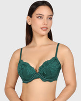 La Senza Obvious Hello Sugar Plunge Bra Dark Green / 34B