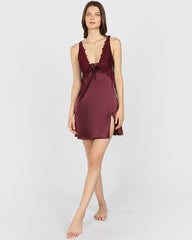La Senza Sexy Sleep Slip Dress Dark Red / M