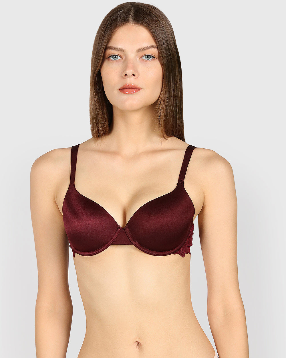 La Senza Lightly Lined Full Coverage Bra Dark Red / 34B
