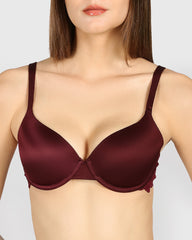 La Senza Lightly Lined Full Coverage Bra Dark Red / 34B