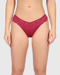 La Senza Sexy Diva Thong Panty Dark Pink / M