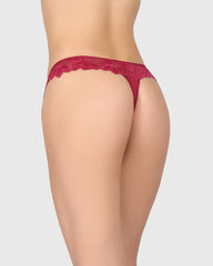 La Senza Sexy Diva Thong Panty Dark Pink / M