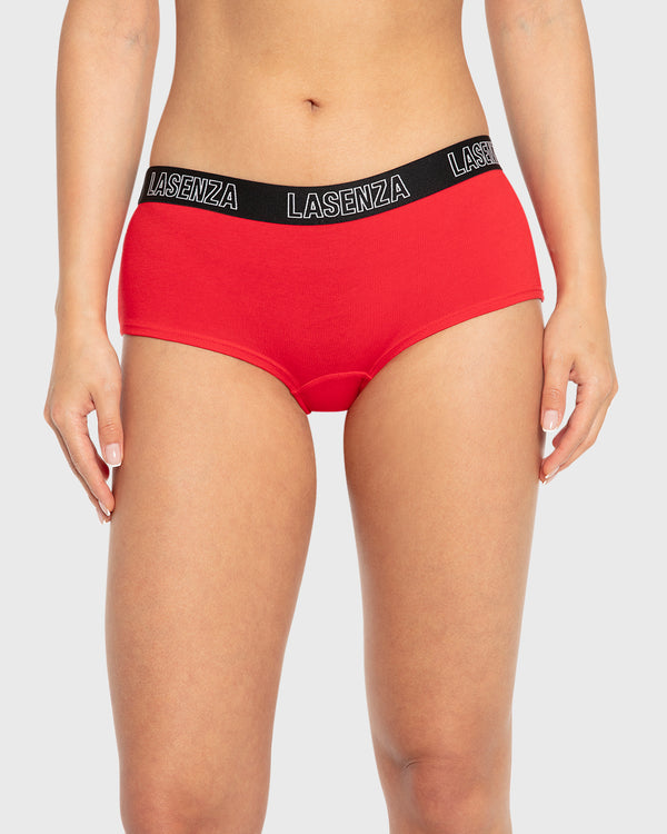 Rx Boyshort Knockout Logo Chili Red With Black / M