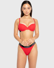 Essentials Ll Demi- Knockout Logo Ctn Chili Red With Black / 34B