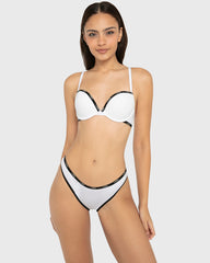 Rx Pu Pl Skinny Logo Ctn White With Black / 34B