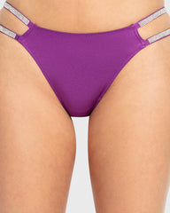 Diva Hl Mini Cheeky Micro W Rhinestone Straps Sparkling Grape / M