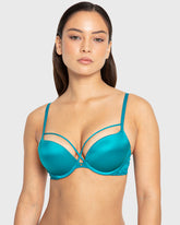 Bs Pu Pl Bc Smth Cup Lavish Lc W Bondage Straps Tahitian Tide / 34B