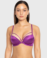 Bs Pu Pl Bc Smth Cup Lavish Lc W Bondage Straps Sparkling Grape / 34B