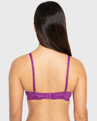 Bs Pu Pl Bc Smth Cup Lavish Lc W Bondage Straps Sparkling Grape / 34B