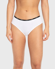 Essentials Hipster Cotton - Skinny Logo White With Black / M