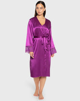 Robe Mid Length Satin W Lavish Lc Sparkling Grape / S/M