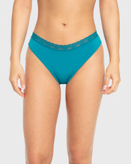 Us Cheeky Thong Modal With Beloved Trim Tahitian Tide / M