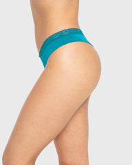 Us Cheeky Thong Modal With Beloved Trim Tahitian Tide / M