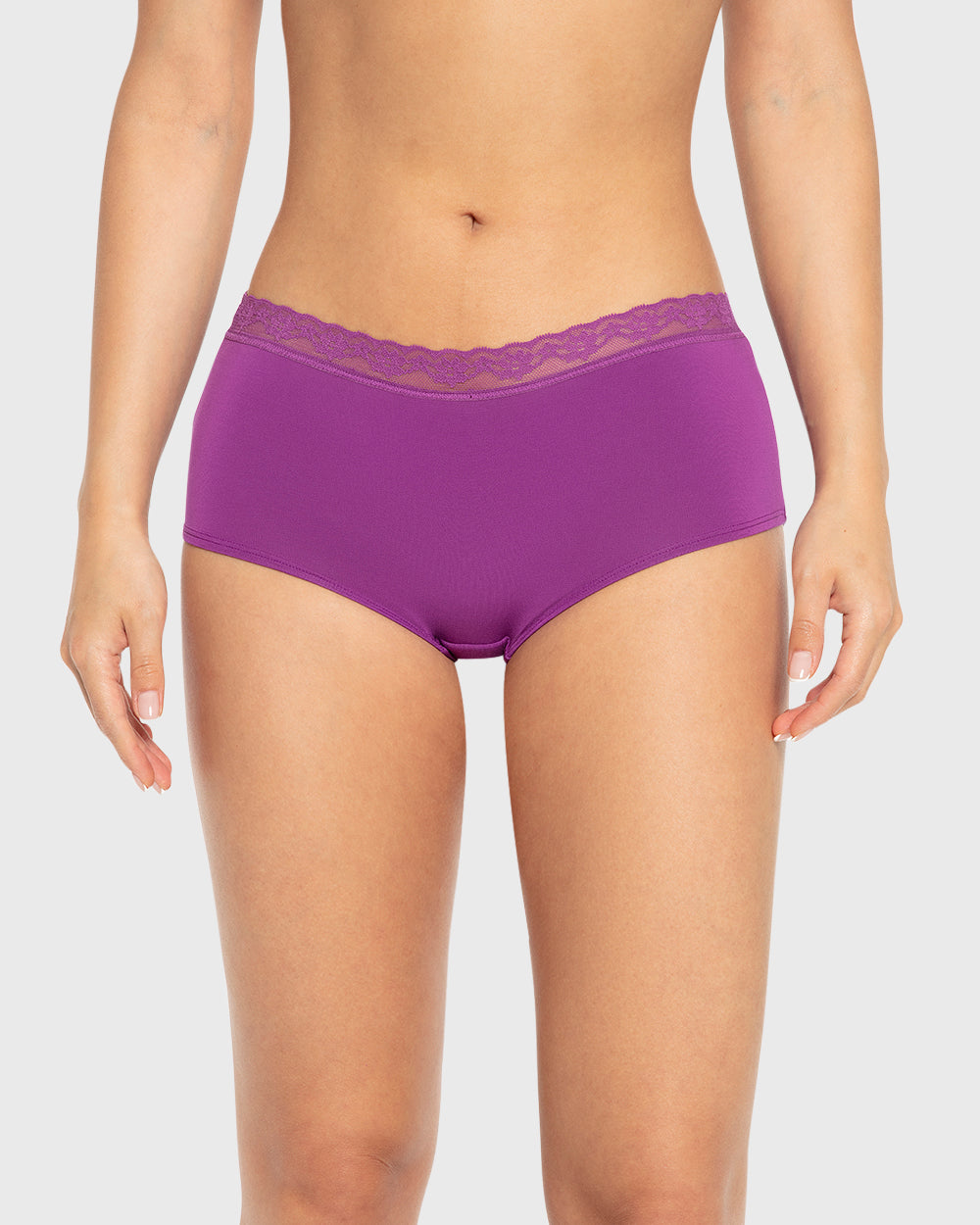 Us Boyshort Modal With Beloved Trim Sparkling Grape / M