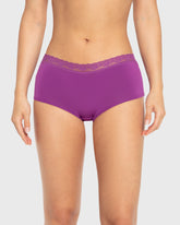 Us Boyshort Modal With Beloved Trim Sparkling Grape / M